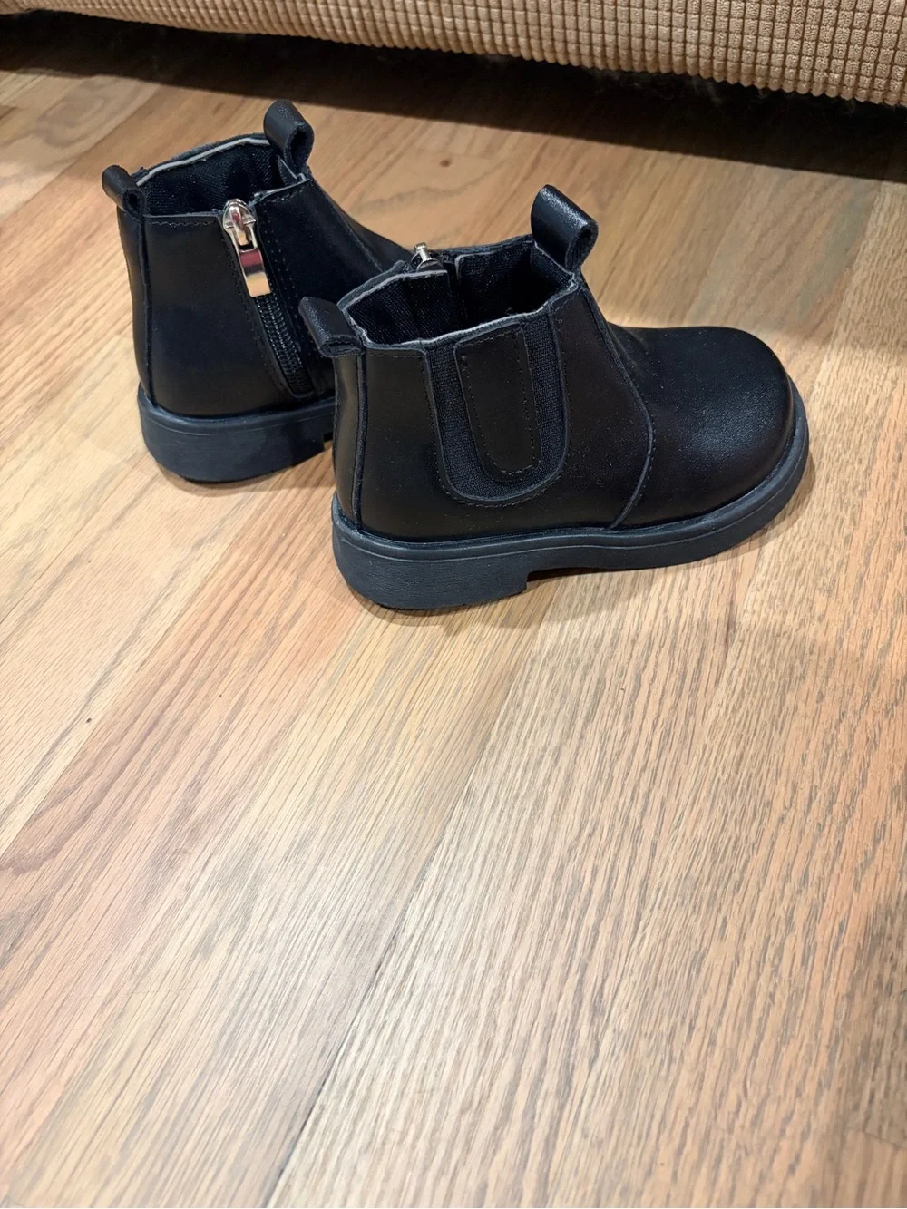 Little girl black boots, size 7
